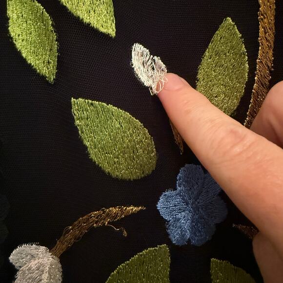 Free People Black Floral Mini Dress - Picture 6 of 9